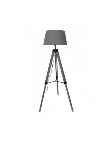 Pie Salon Julen 1xe27 Madera Gris/negro Regx45x45 Cm