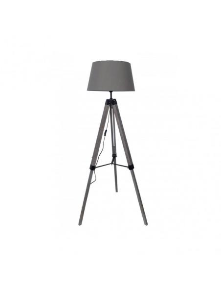 Pie Salon Julen 1xe27 Madera Gris/negro Regx45x45 Cm