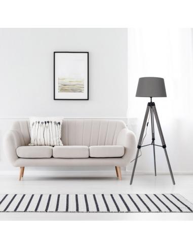 Pie Salon Julen 1xe27 Madera Gris/negro Regx45x45 Cm