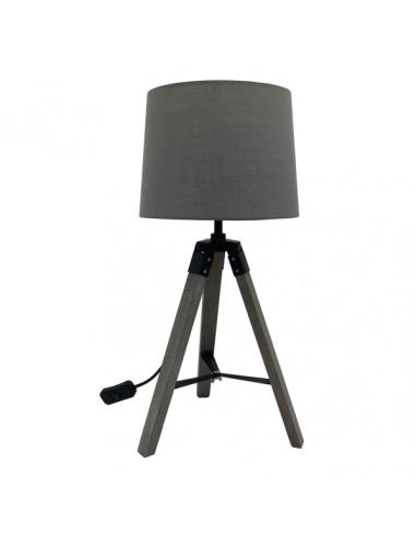 Sobremesa Julen 1xe27 Madera Gris/negro 52x24x24 Cm