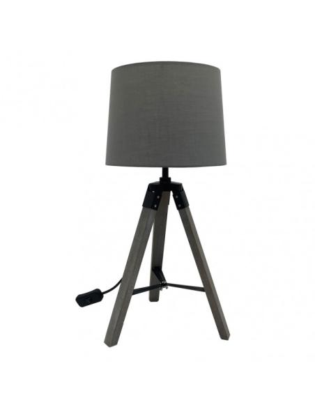 Sobremesa Julen 1xe27 Madera Gris/negro 52x24x24 Cm