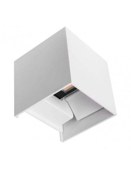 Aplique Barredor De Pared 10w 6000k Segmento Blanco Ip65 10x10x10cm Aluminio 800lm Orientable