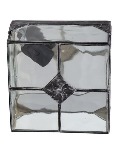 Plafon Pequeño Estepa Plata 1xe27 11x20x20 Cm