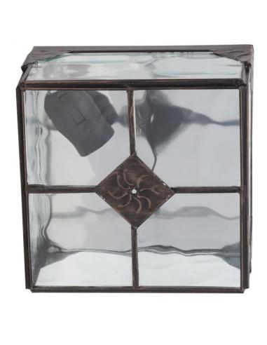 Plafon Pequeño Estepa Cobre 1xe27 11x20x20 Cm