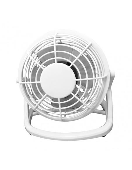 Miniventilador Sobremesa Tango 2,5w 5v Blanco 14,5x14,5x10 Cm Orientable Alimentacion Mediante Puerto Usb
