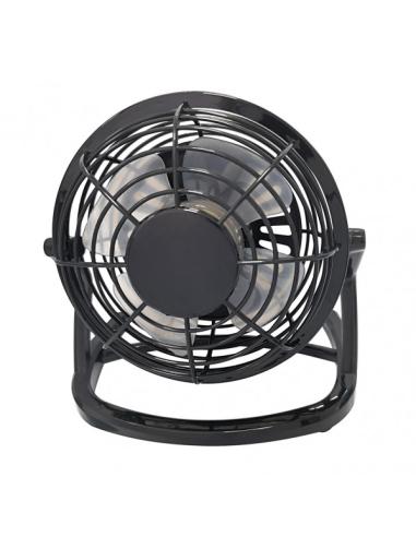 Miniventilador Sobremesa Tango 2,5w 5v Negro 14,5x14,5x10 Cm Orientable Alimentacion Mediante Puerto Usb