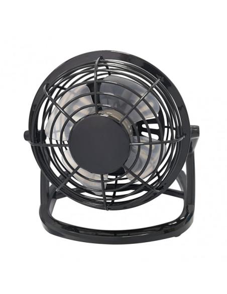 Miniventilador Sobremesa Tango 2,5w 5v Negro 14,5x14,5x10 Cm Orientable Alimentacion Mediante Puerto Usb