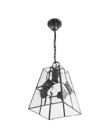 Colgante Estepa Plata 1xe27 Regx20x20 Cm
