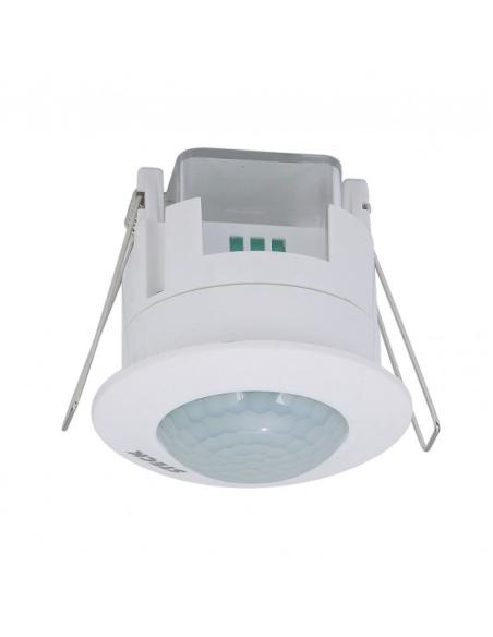 Sensor Movimiento De Encastrar Detector Ip20 Blanco 7,3x7,6x7,6 Cm Corte 6,1d 360º Alcance Hasta 6 M