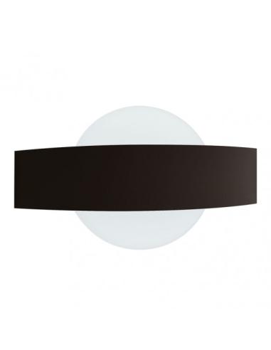 Aplique Barredor De Pared Circ.8w 4000k Arco Negro  630 Lm Ip20 13x24x5 Cm