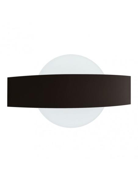 Aplique Barredor De Pared Circ.8w 4000k Arco Negro  630 Lm Ip20 13x24x5 Cm