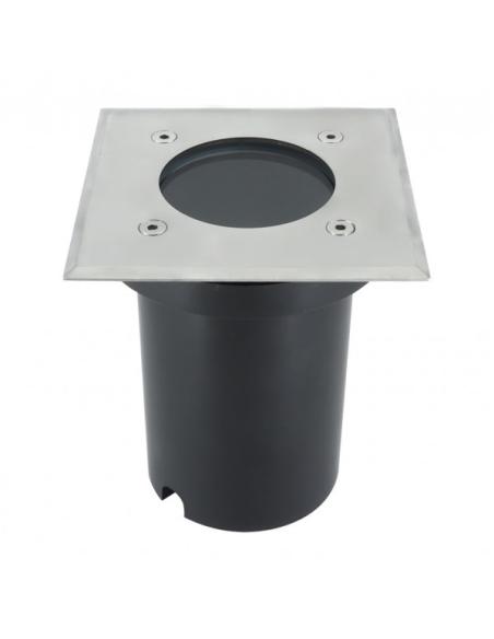 Empotrable Exterior Encastrar Cuad.1xgu10 Niquel 13x11x11Cm Ip65 Corte 10,5 Cm