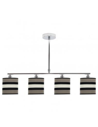 Lampara Karla 4xe14 Topo/beis Regx75x14 Cm