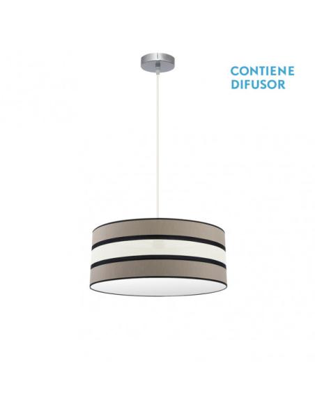 Colgante Karla 2xe27 Topo/beis Regx50x50 cm