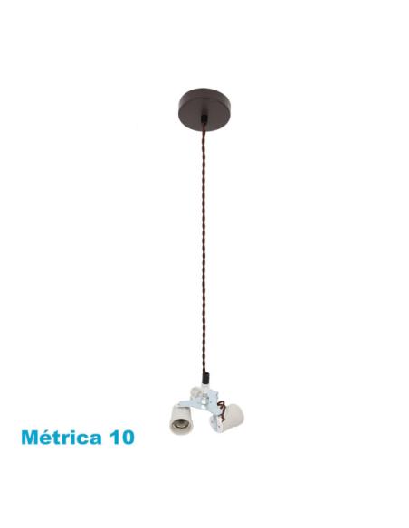 Arm. Colgante Cara 3xe27 Marron M10 Regx10x10 Cm