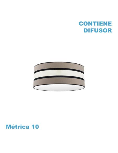 Pantalla Colgante Karla M10 Topo/beis 50dx50dx22h Difusor Incluido