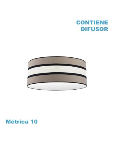 Pantalla Colgante Karla M10 Topo/beis 60dx60dx23h Difusor Incluido