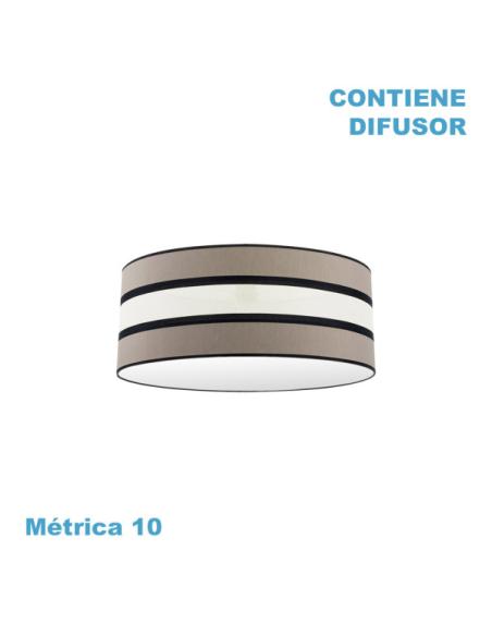 Pantalla Colgante Karla M10 Topo/beis 60dx60dx23h Difusor Incluido