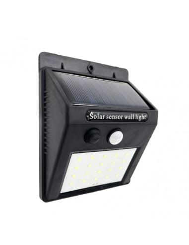 Aplique Solar  5000k Kira Negro 200 Lm Ip55 12,2x9,5x4,4 Cm Sensor Movimiento Crepuscular