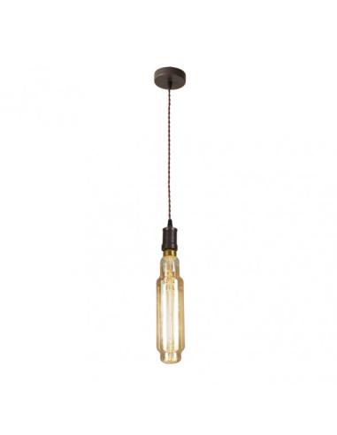 Colgante Elio 1xe27 Marron/ambar Bombilla  Incluida 8w 3000k 640lm Regx8x8 Cm