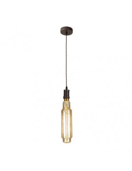 Colgante Elio 1xe27 Marron/ambar Bombilla  Incluida 8w 3000k 640lm Regx8x8 Cm