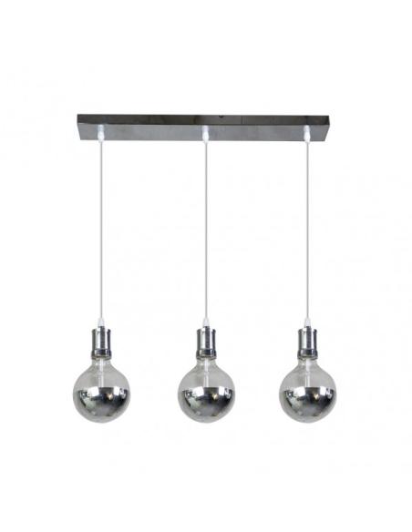 Lampara Gala 3xe27 Cromo/cromo  Bombillas   Incluidas 24w 2700k 2100lm Regx64x12,5 Cm