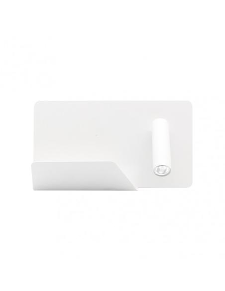 Aplique 3w 4000k Miguel Angel Dcho Blanco C/usb Y  Estante 150lm 16x28x12 Cm Orientable