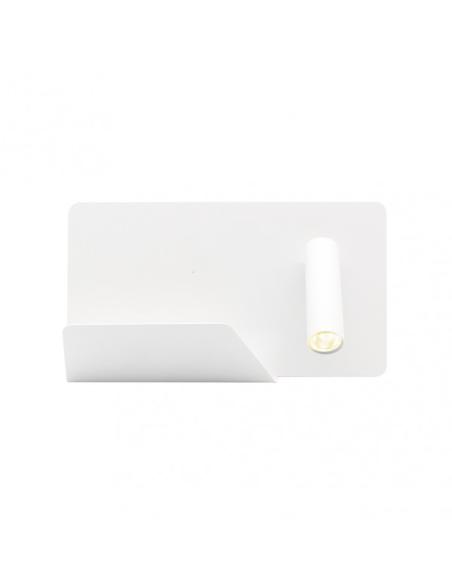 Aplique 3w 4000k Miguel Angel Dcho Blanco C/usb Y  Estante 150lm 16x28x12 Cm Orientable