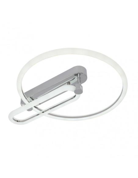Plafon 57w 3000k, 4000k, 6500k Cromo Adhara 8x49x40cm 7695Lm Regulable, Memoria y C. Remoto