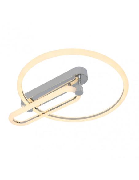 Plafon 57w 3000k, 4000k, 6500k Cromo Adhara 8x49x40cm 7695Lm Regulable, Memoria y C. Remoto