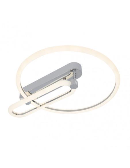 Plafon 57w 3000k, 4000k, 6500k Cromo Adhara 8x49x40cm 7695Lm Regulable, Memoria y C. Remoto
