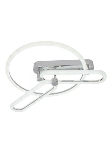 Plafon 78w 3000k, 4000k, 6500k Cromo Adhara 8x53x43cm 10530 Lm Regulable, Memoria y C. Remoto