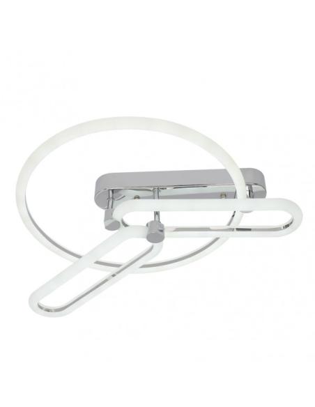 Plafon 78w 3000k, 4000k, 6500k Cromo Adhara 8x53x43cm 10530 Lm Regulable, Memoria y C. Remoto