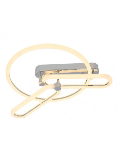 Plafon 78w 3000k, 4000k, 6500k Cromo Adhara 8x53x43cm 10530 Lm Regulable, Memoria y C. Remoto