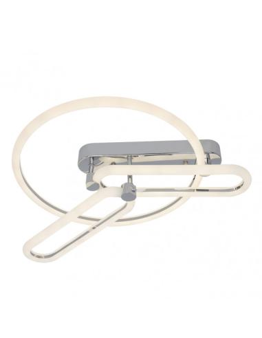 Plafon 78w 3000k, 4000k, 6500k Cromo Adhara 8x53x43cm 10530 Lm Regulable, Memoria y C. Remoto