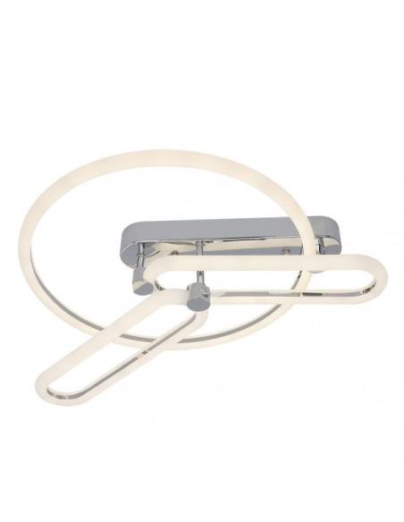 Plafon 78w 3000k, 4000k, 6500k Cromo Adhara 8x53x43cm 10530 Lm Regulable, Memoria y C. Remoto