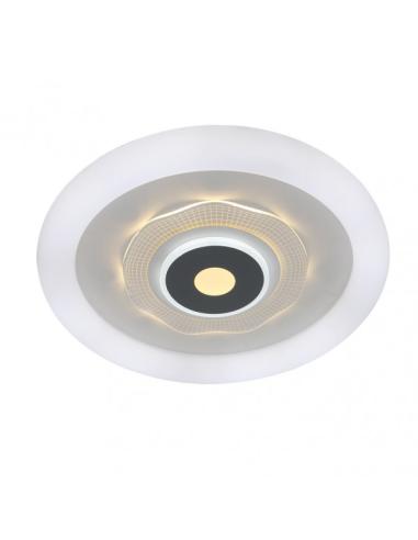 Plafon 78w 3000k, 4000k, 6500k Anthe Blanco/gris 9x50x50cm 10530Lm Regulable, Memoria y C. Remoto