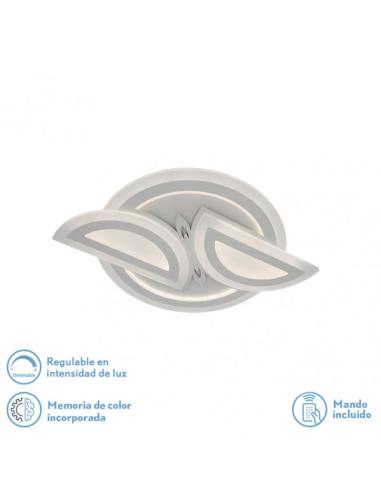 Plafon 120w 3000k, 4000k, 6500k Blanco Alhena 5x56x40cm 16200Lm Regulable, Memoria y C. Remoto