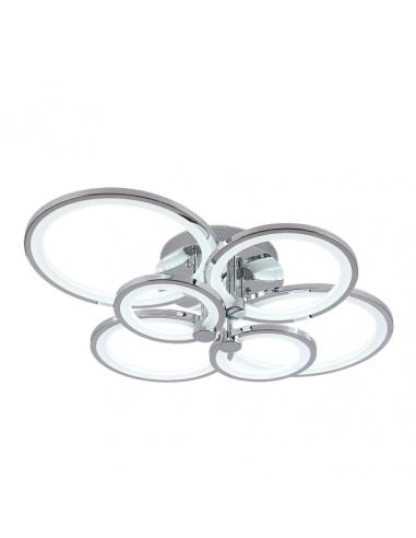 Plafon Sydney 134w 3000-4000-6500k Cromo 17x74x57 Cm 18090lm Regulable,memoria Y C.remoto