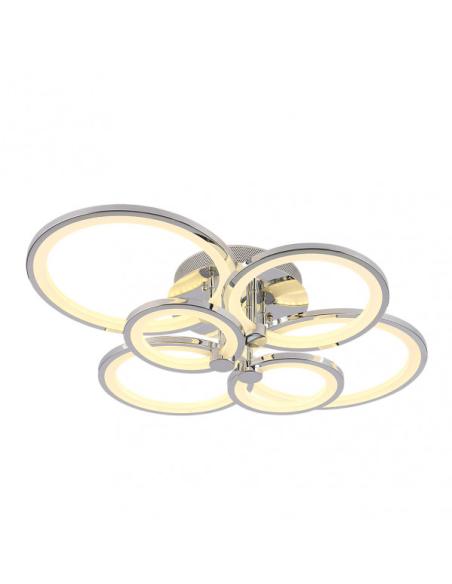 Plafon Sydney 134w 3000-4000-6500k Cromo 17x74x57 Cm 18090lm Regulable,memoria Y C.remoto