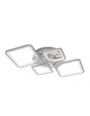 Plafon 86w 3000-4000-6500k Cromo Elara 9x76x46 Cm 11610Lm Regulable, Memoria y C. Remoto