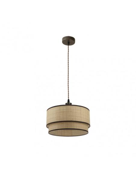 Colgante Roque 1xe27 Natural/marron Regx40x40 Cm