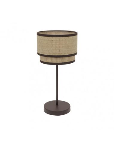 Sobremesa Alto Roque 1xe27 Natural/marron 60x30x30 Cm