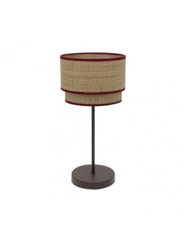 Sobremesa Alto Roque 1xe27 Natural/rojo 60x30x30 Cm
