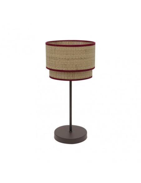Sobremesa Alto Roque 1xe27 Natural/rojo 60x30x30 Cm
