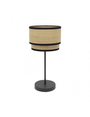 Sobremesa Alto Roque 1xe27 Natural/negro 60x30x30 Cm