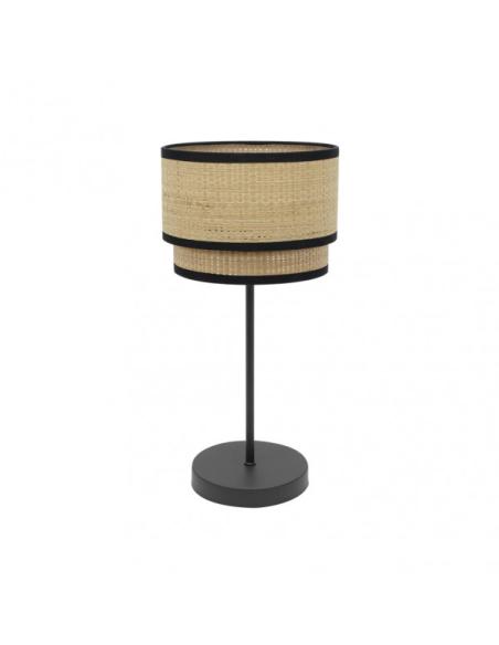 Sobremesa Alto Roque 1xe27 Natural/negro 60x30x30 Cm