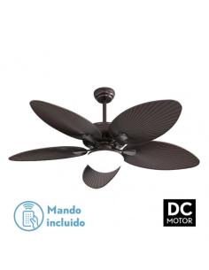 Ventilador Dc Borasco 24w Marron 5 Asp.6 Vel.132d  2950lm Remoto.memoria Y Temp.3000-4000-6000k