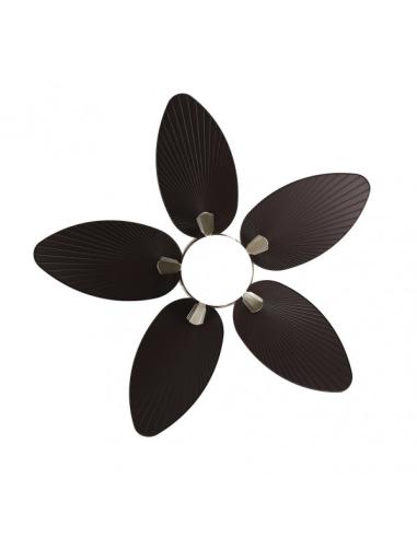 Ventilador  Dc Borasco 24w Niq/marron 5 Asp.6 Vel 132d 2950lm Remoto.memor.y Temp.3000-4000-6000k