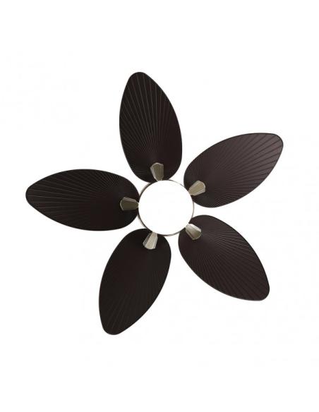 Ventilador  Dc Borasco 24w Niq/marron 5 Asp.6 Vel 132d 2950lm Remoto.memor.y Temp.3000-4000-6000k